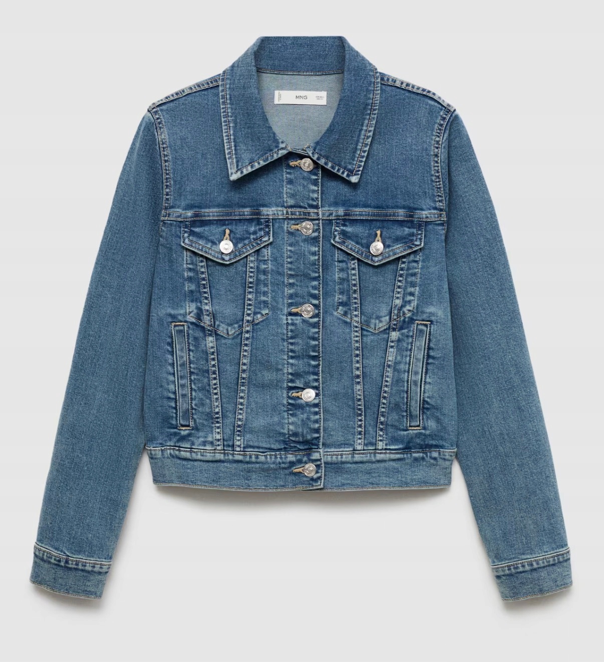 Mango kurtka katana jeansowa damska niebieska Vicky L