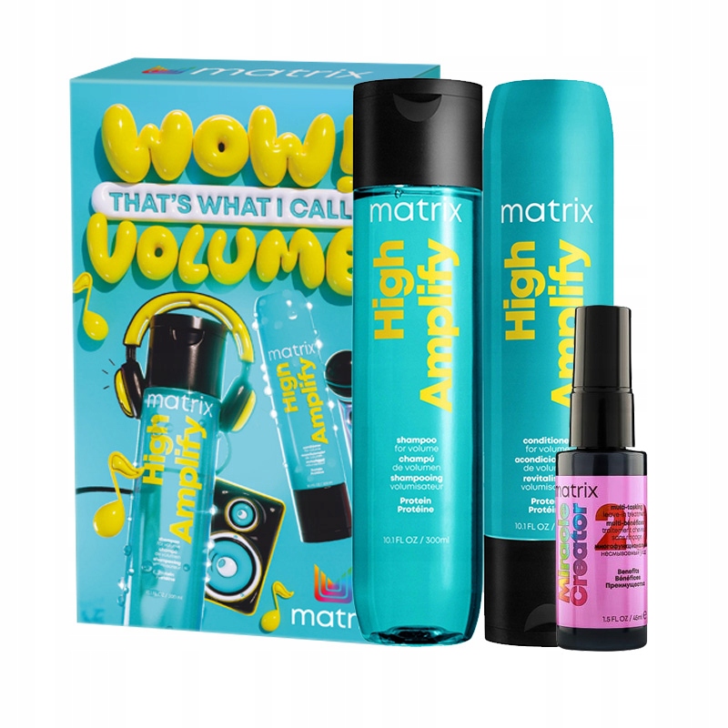 Zestaw Upominkowy do włosów cienkich nadający objętość High Amplify Matrix