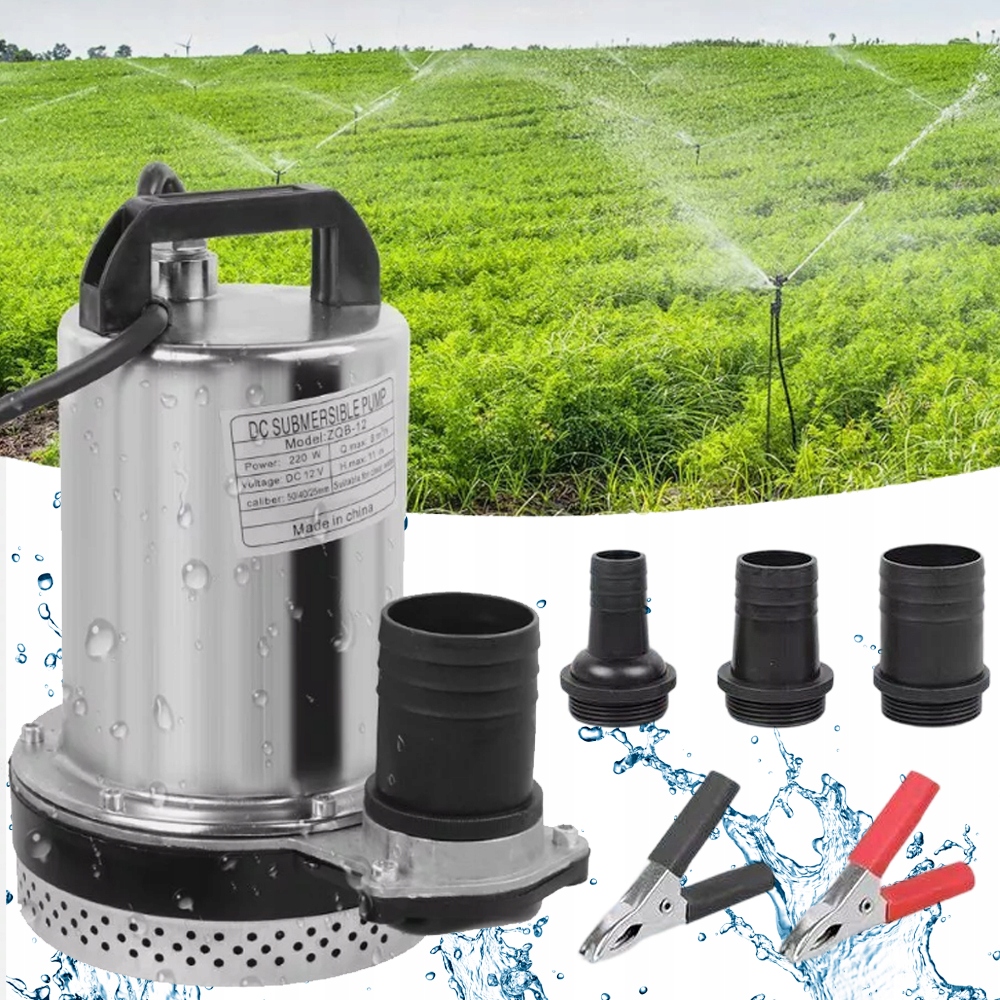 Ponorné Čerpadlo DC 12V 8000 L/h, Velký Průtok, Lehké, Kompaktní Pro Jezírko
