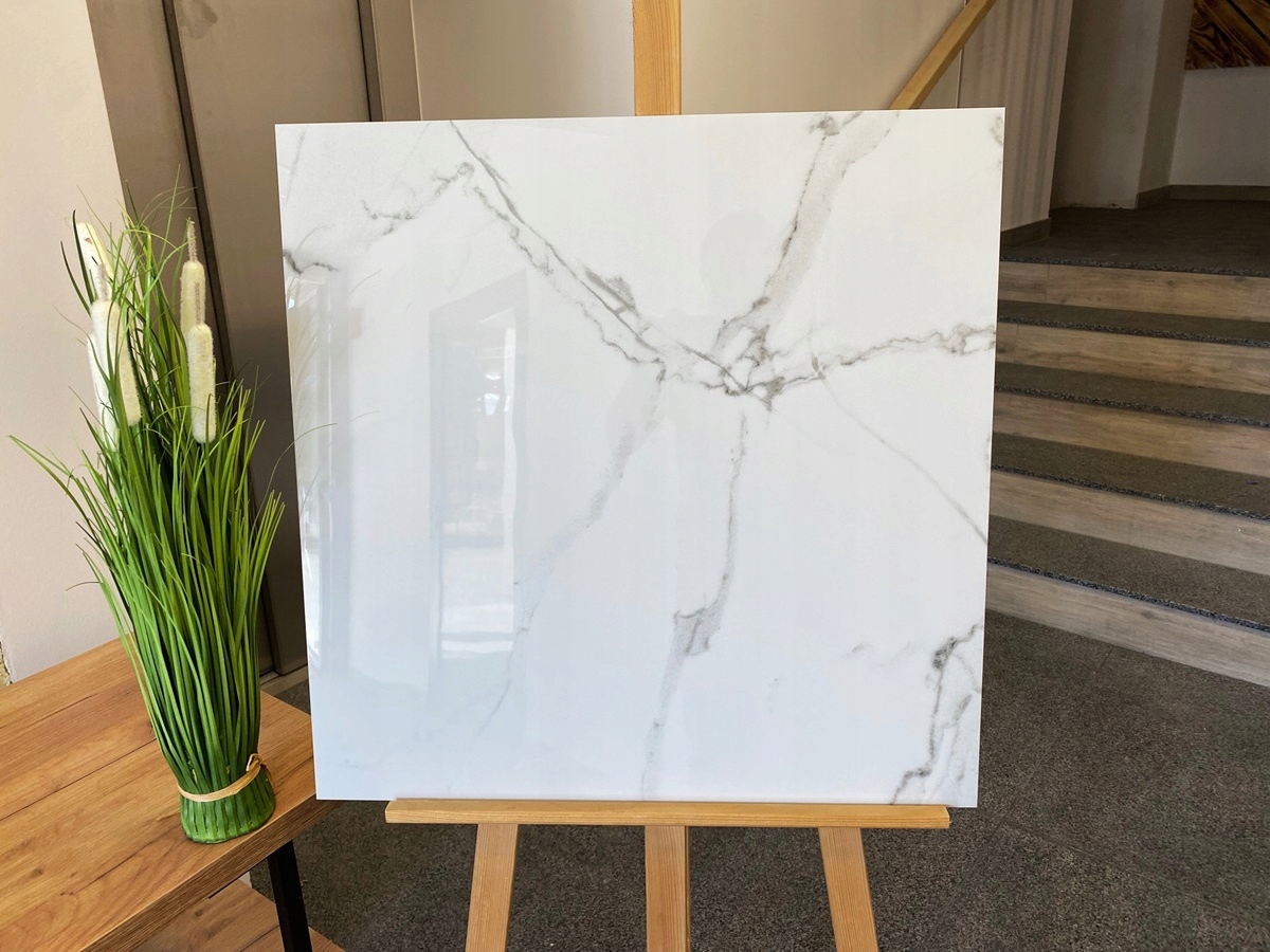 płytka 60x60 gres polerowany Atlanta white marmur Marka Home Design