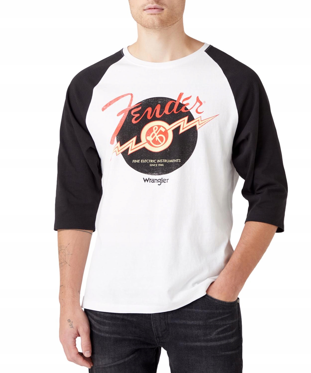 

T-shirt Wrangler Baseball Tee W7FAGFXV6 Black L
