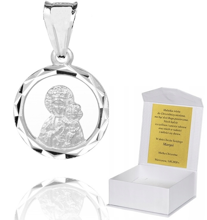 925 Stříbrný katolický medailon 925 1,11g 2,1cm M40