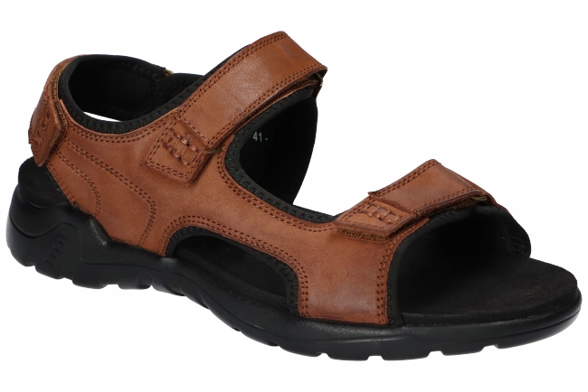 American Club CY148, Pevné Originální Pánské Kožené Sandály, Hnědé, Velikost 41