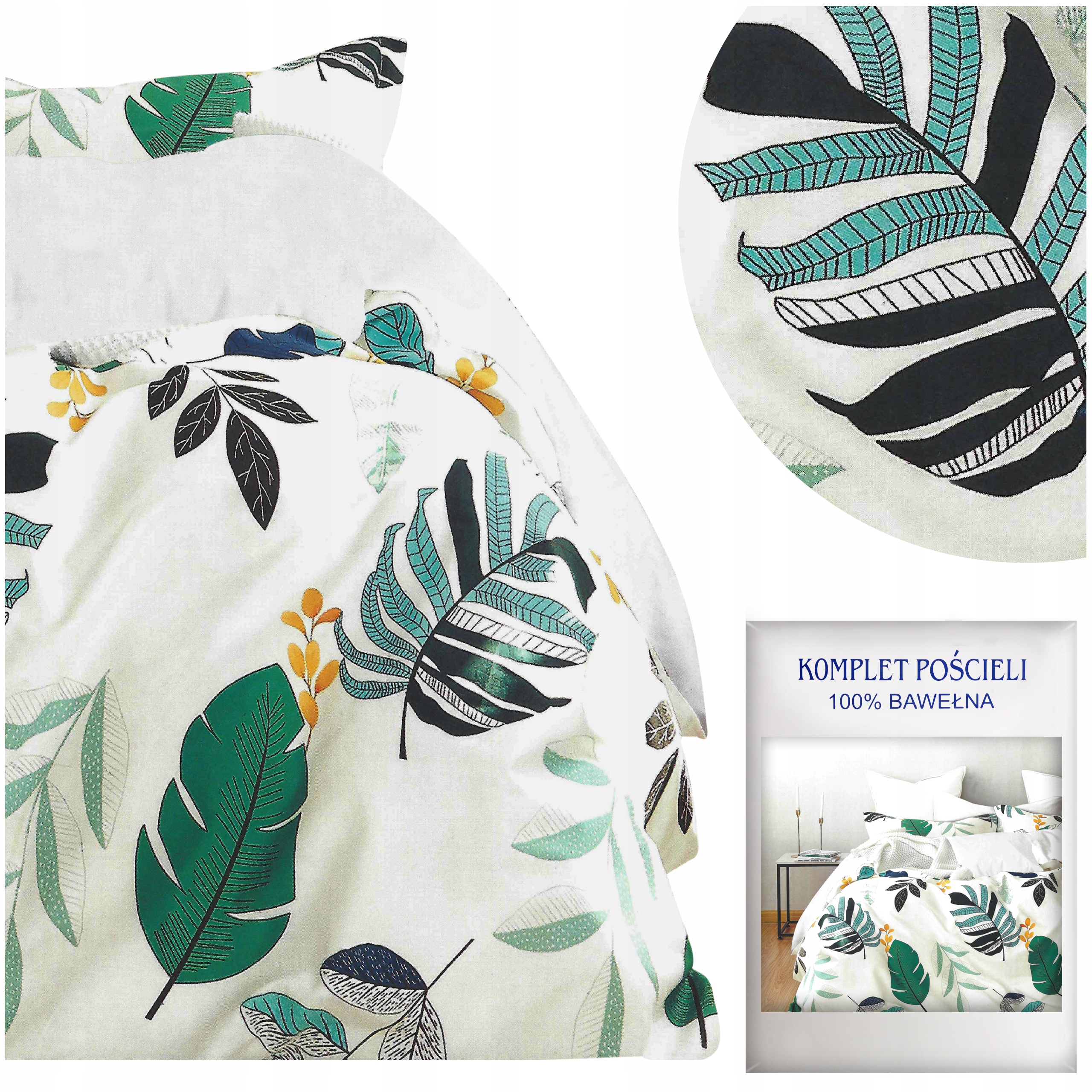 

Komplet pościeli 200x220 3cz bawełna satynowa