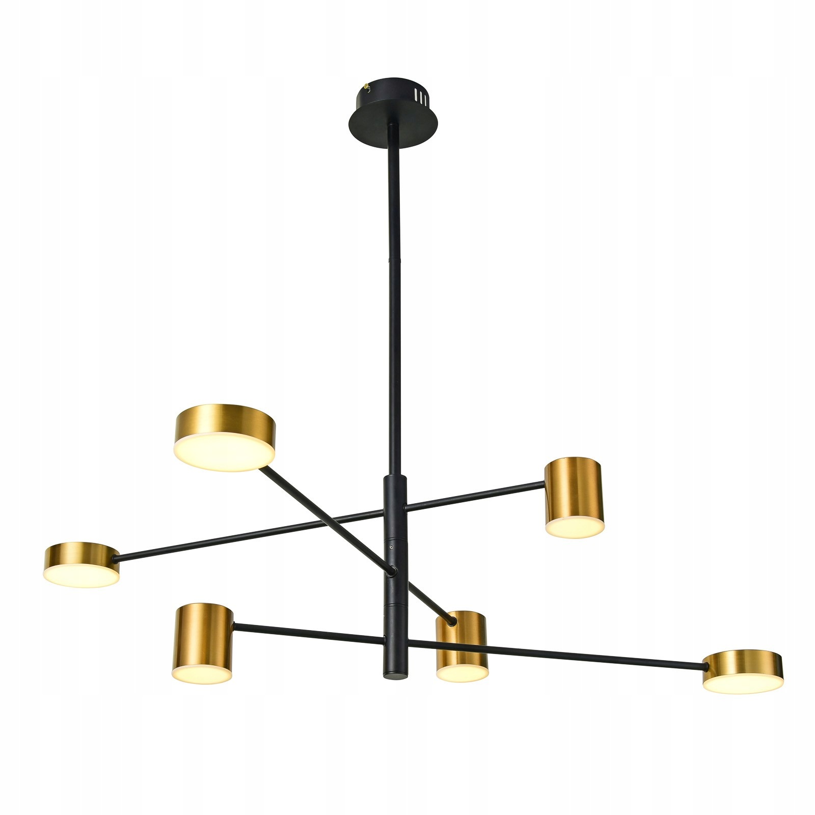 Remdal, Moderná, štýlová, čierno-zlatá závesná lampa, Led, 2700LM, 4000K