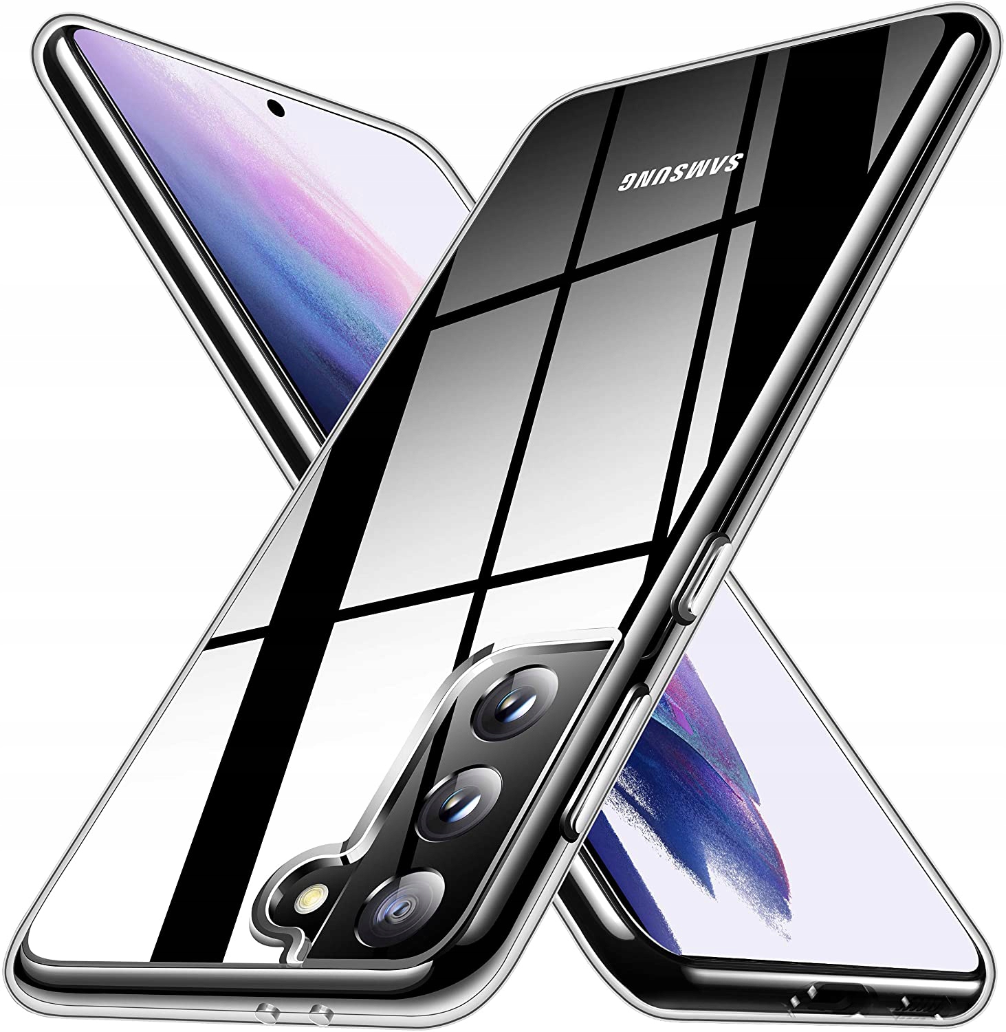 

Etui do Samsung Galaxy S21+ Plus Clear Case +Szkło