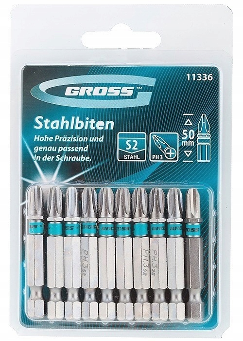 

Zestaw bitów Gross 11336 PH3x50mm 10 sztuk
