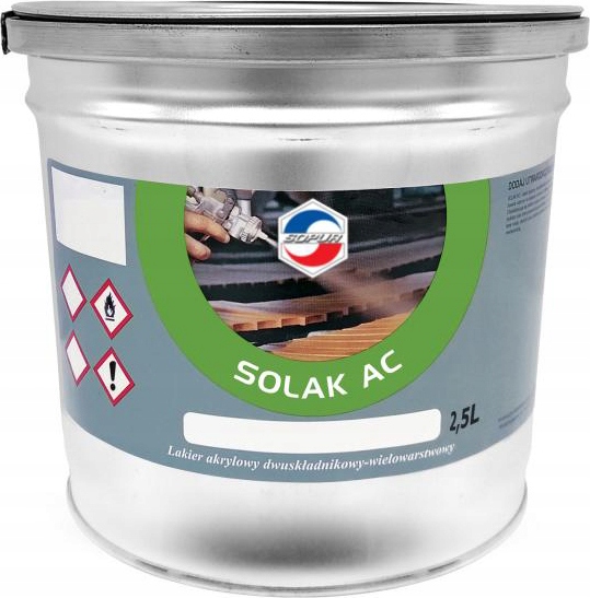 Lakier dwuskładnikowy do drewna Sopur Solak Ac 2,5l Półmat