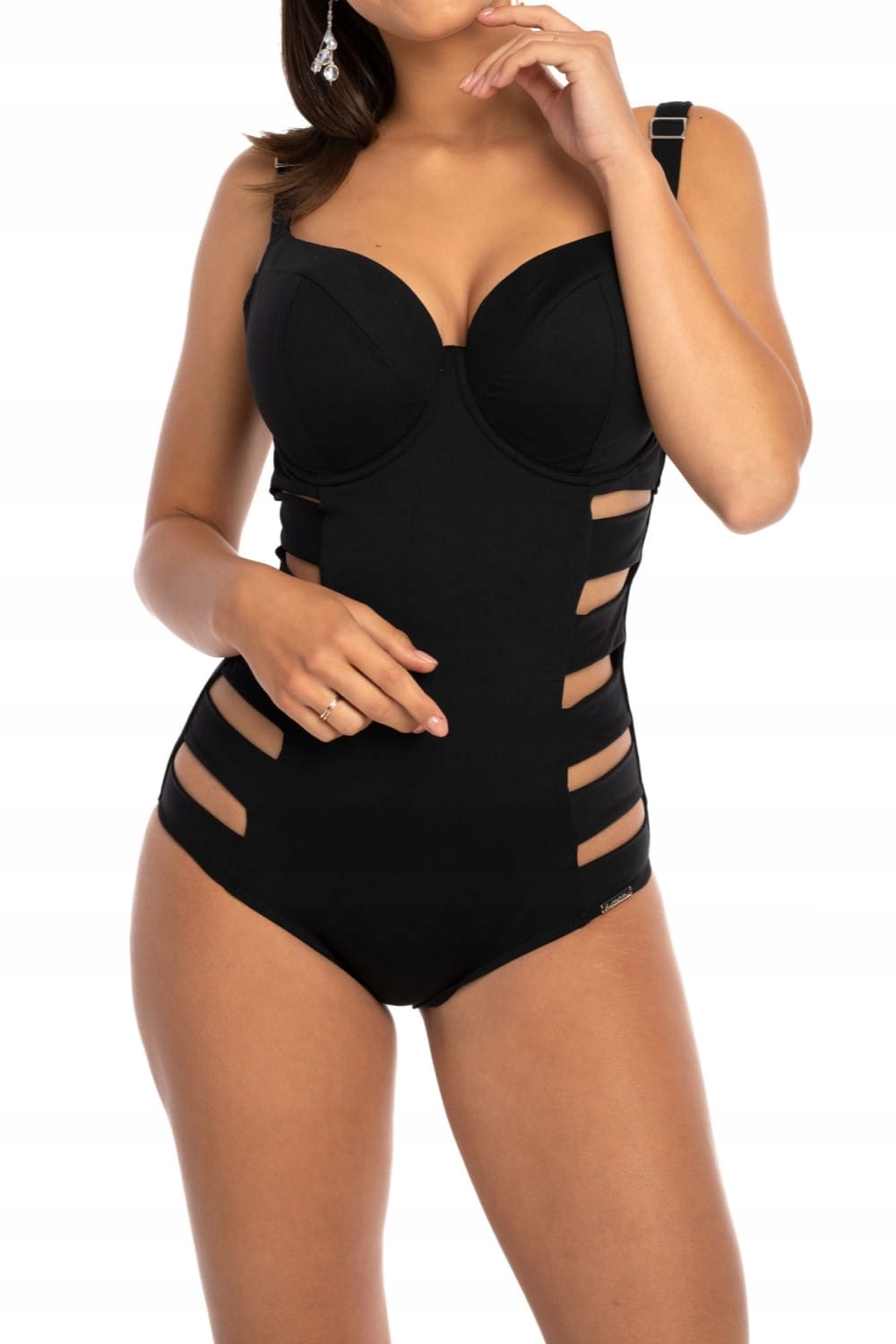 Jednodílné plavky Lavel Aleksja P-Negro černé [Velikost 42 D]