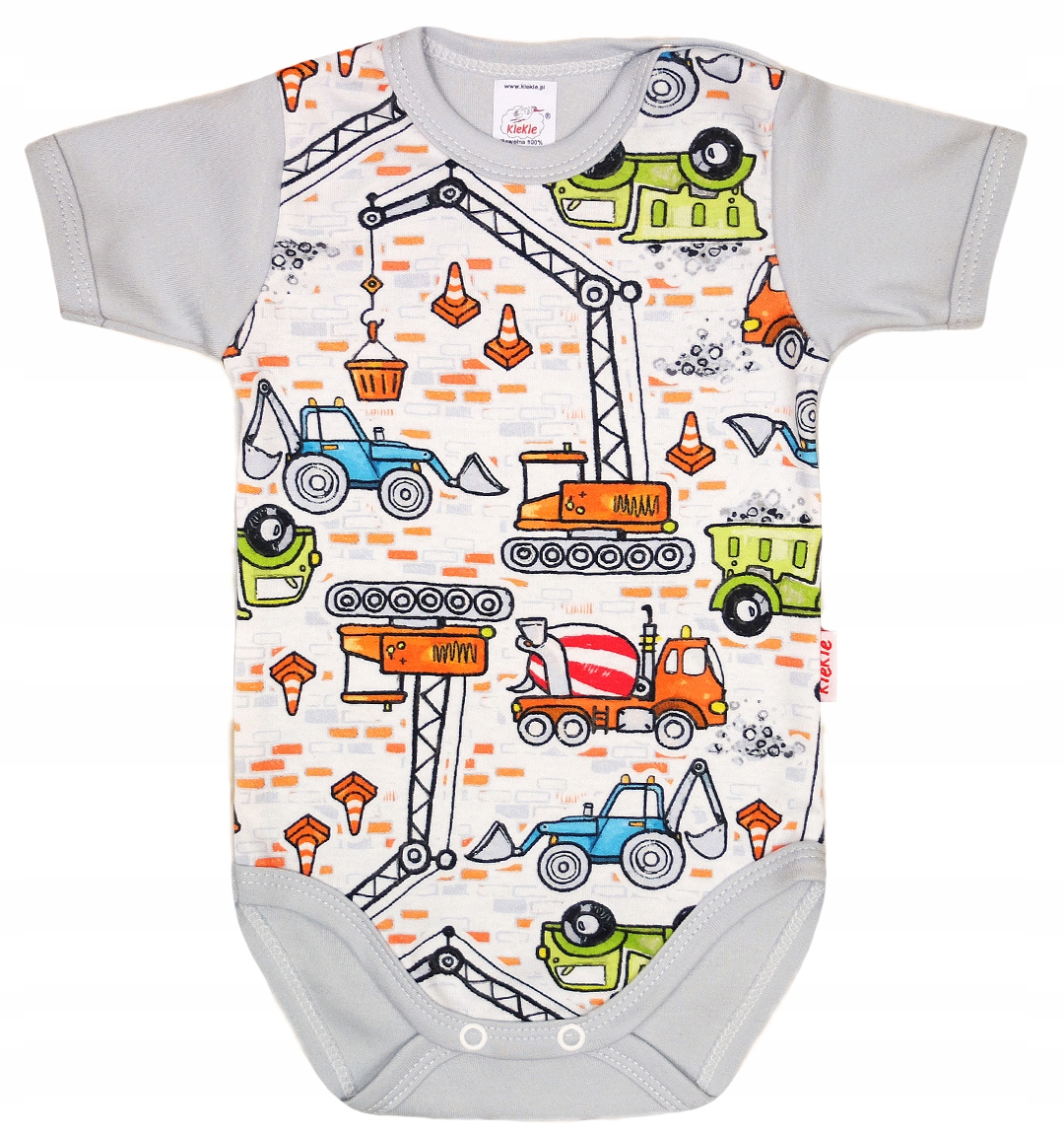Body KRÓTKI rękaw 100% Bawełna KOPARKI r 86 KLEKLE