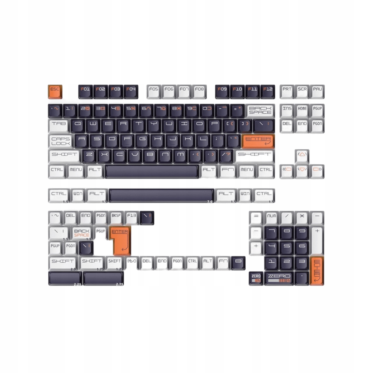 KeyTok Keycaps Pbt klávesy pro mechanickou klávesnici Division Dye-Sub Kol