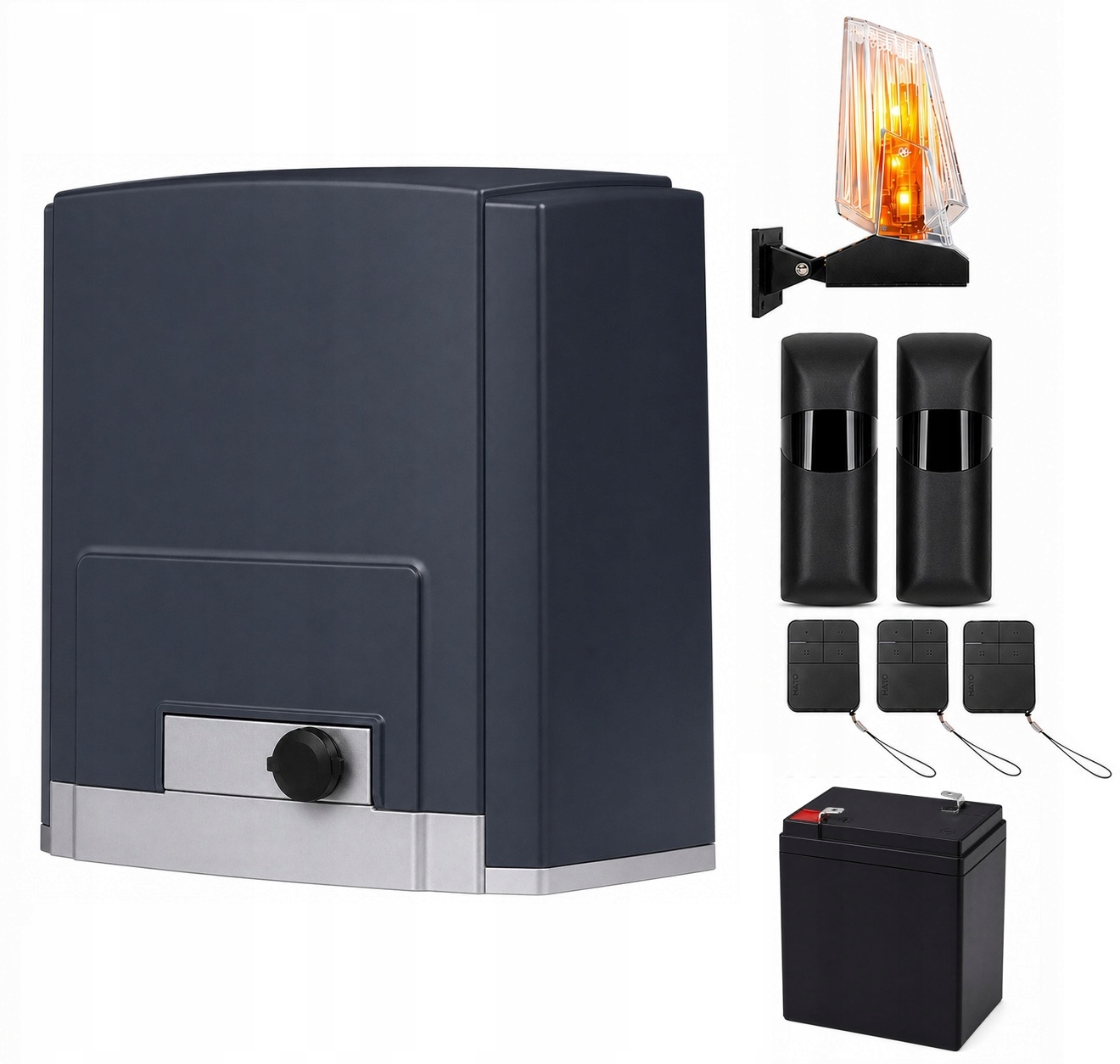 Pohon pre posuvnú bránu Hato DKC800 800KG 3x diaľkové ovládanie, lampa