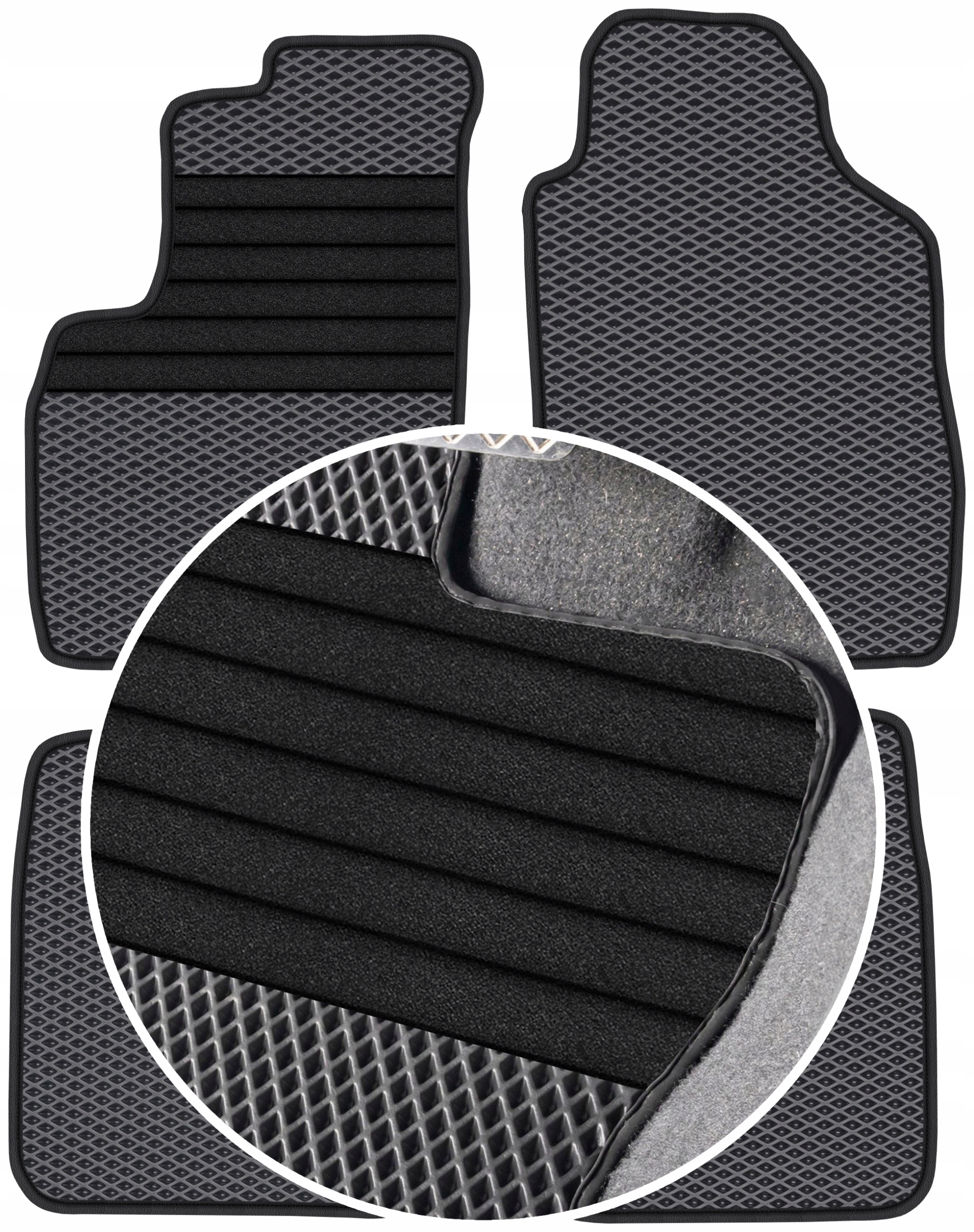 Fiat Panda II Hb 2003-2012 Gumové rohože Eva Eternity Vyztužení XXL