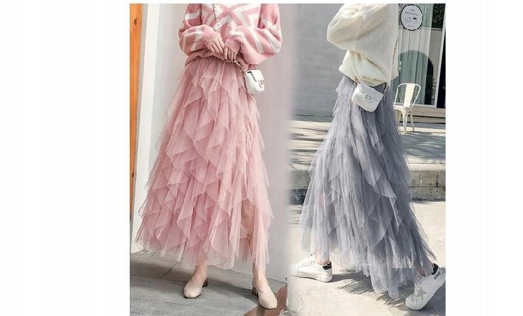 SPÓDNICA TIULOWA MAXI Linia plus size (duże rozmiary)