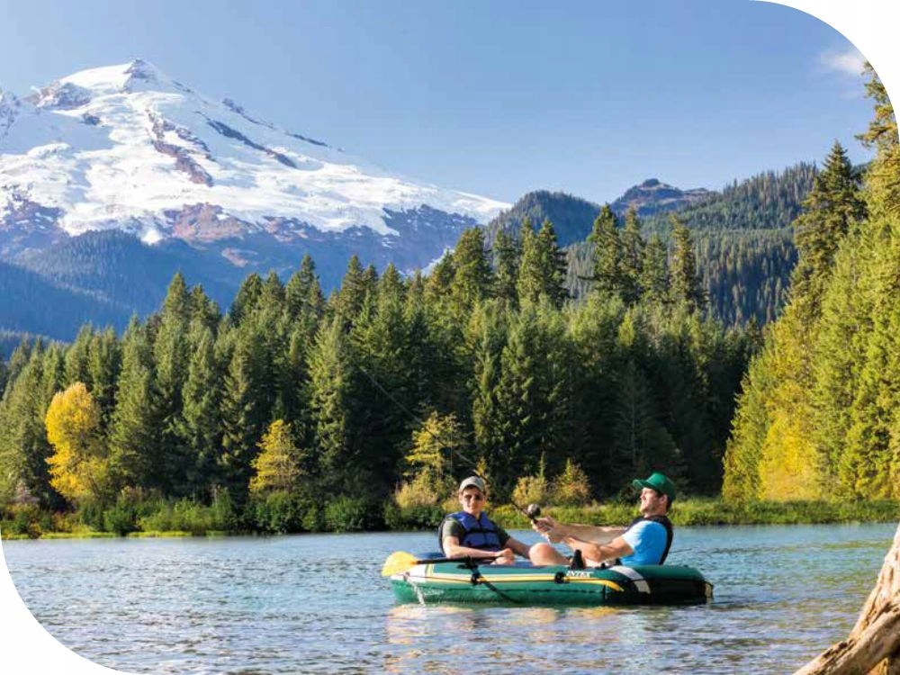 Ponton Seahawk 2 osoby Pompka + Wiosła Wędkarski Intex 68347 MODEL 2024 Możliwość zamontowania silnika tak