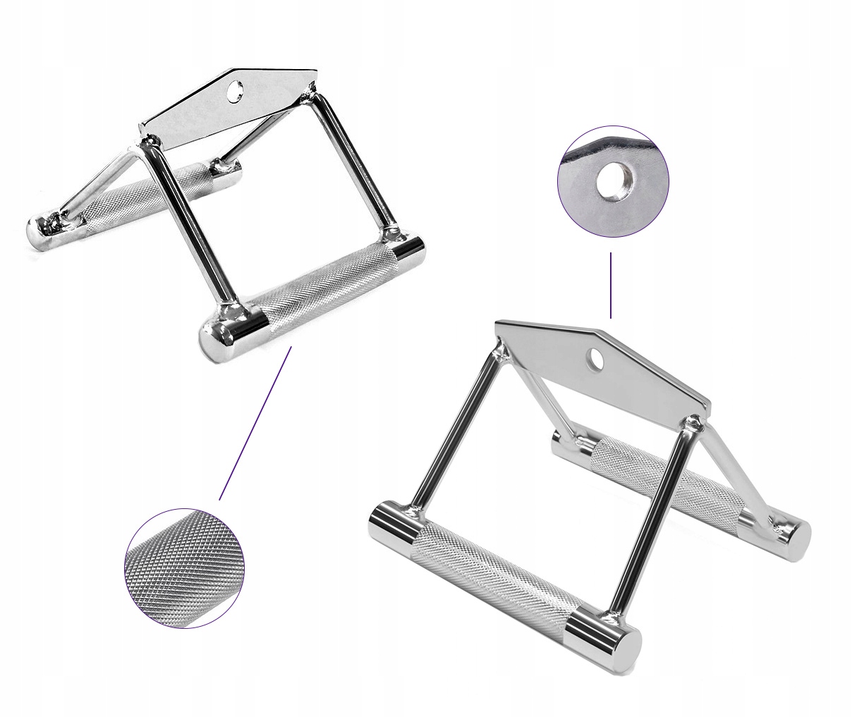 

Uchwyt do wyciągu trójkątny podwójny ryflowany