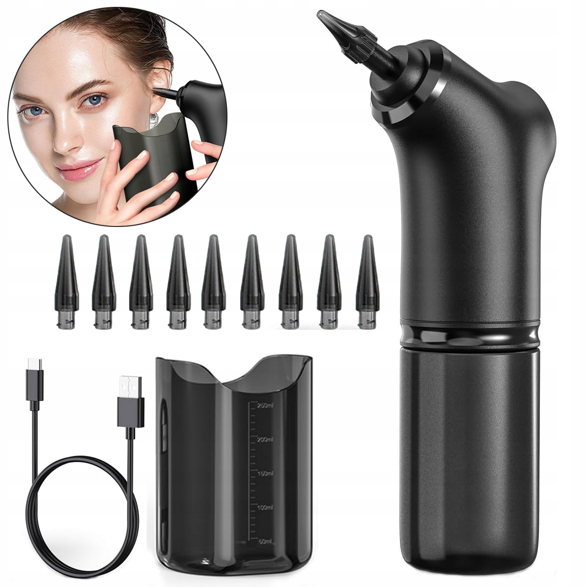 2026 Irygator Do Czyszczenia Uszu Elektryczny 4 Tryby Ciśnienia Wodoodporny