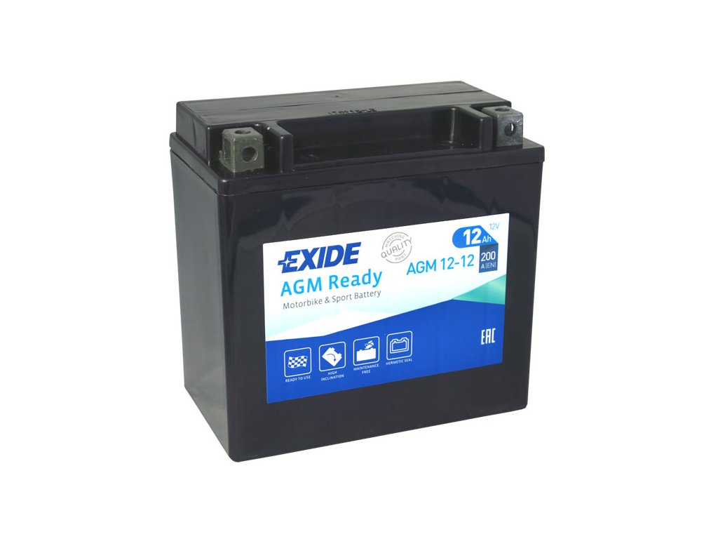 Motobatéria Exide Bike Factory Sealed 12Ah, 12V, AGM12-12 (YTX14-BS)
