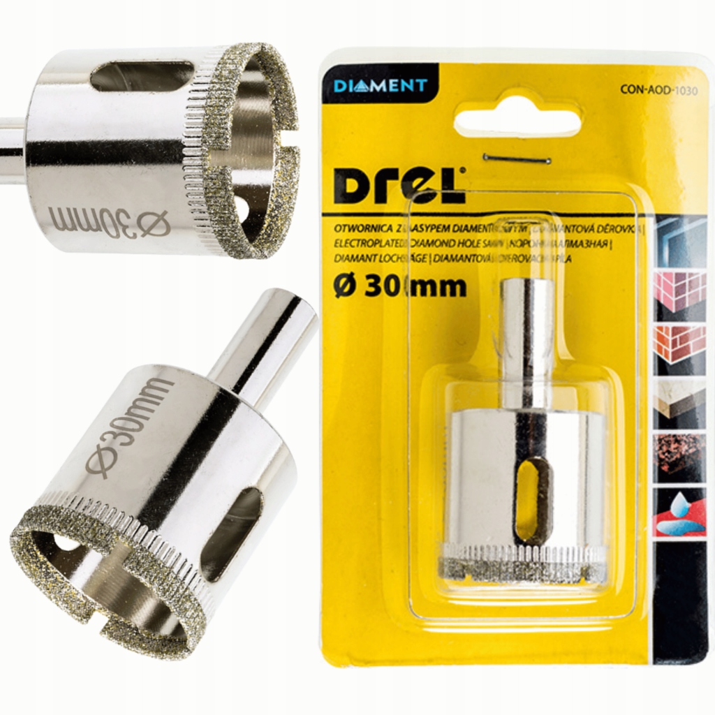 OTWORNICA DIAMENTOWA KORONKA DO GRESU PŁYTEK 30mm