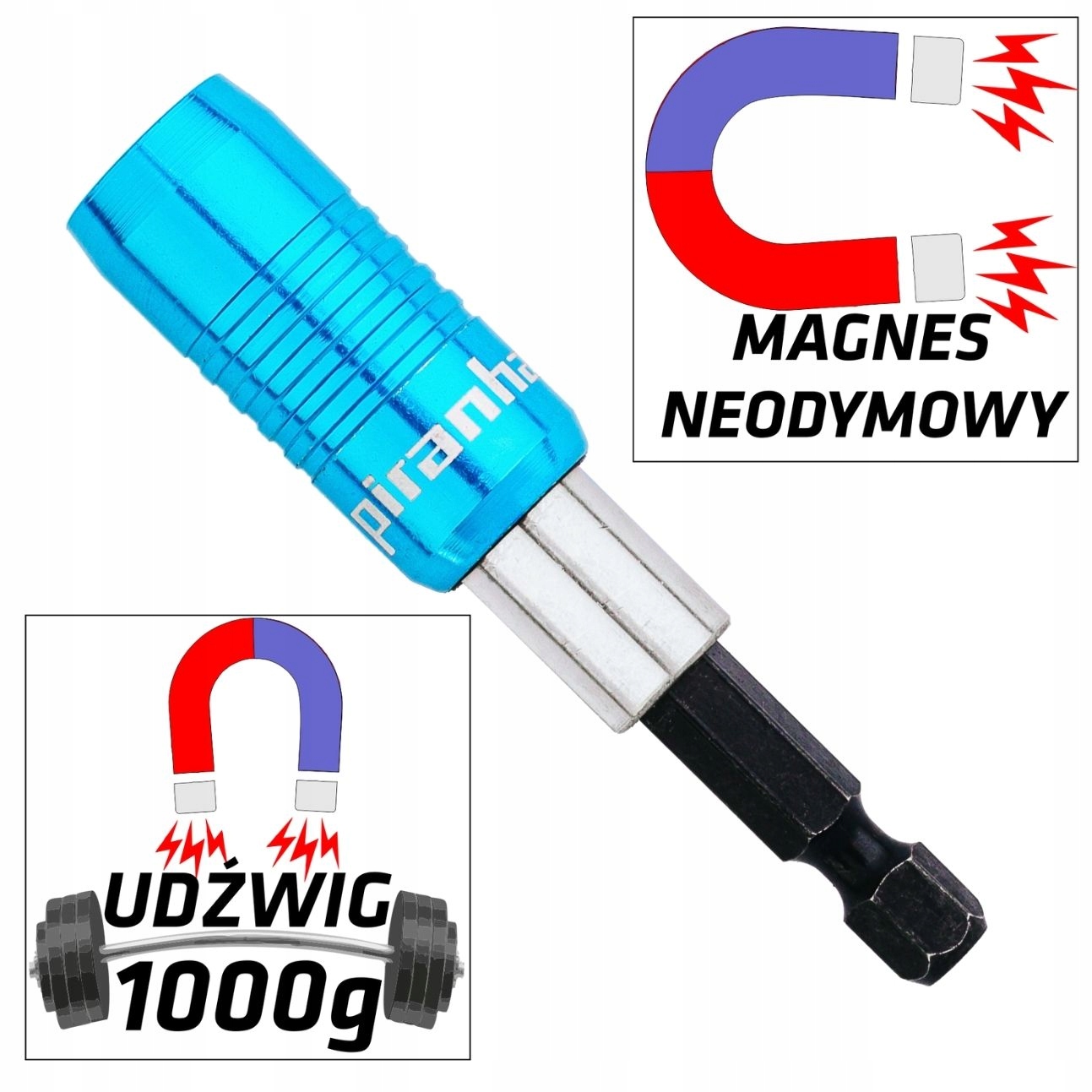

Piranhacut Uchwyt neodymowy do bitów 1/4