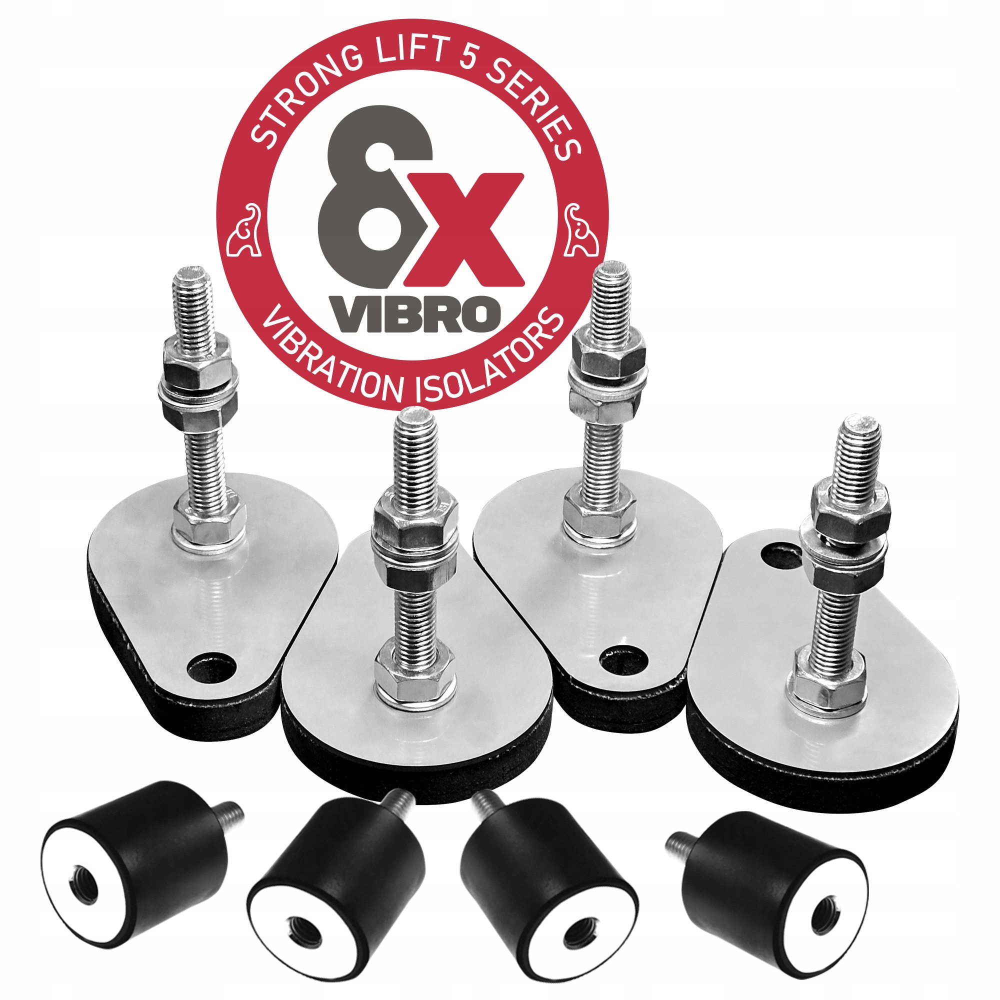 Podpora Stojak do pompy ciepła klimatyzatora 500kg 8x WIBROIZOLACJA!! Waga 8.6 kg