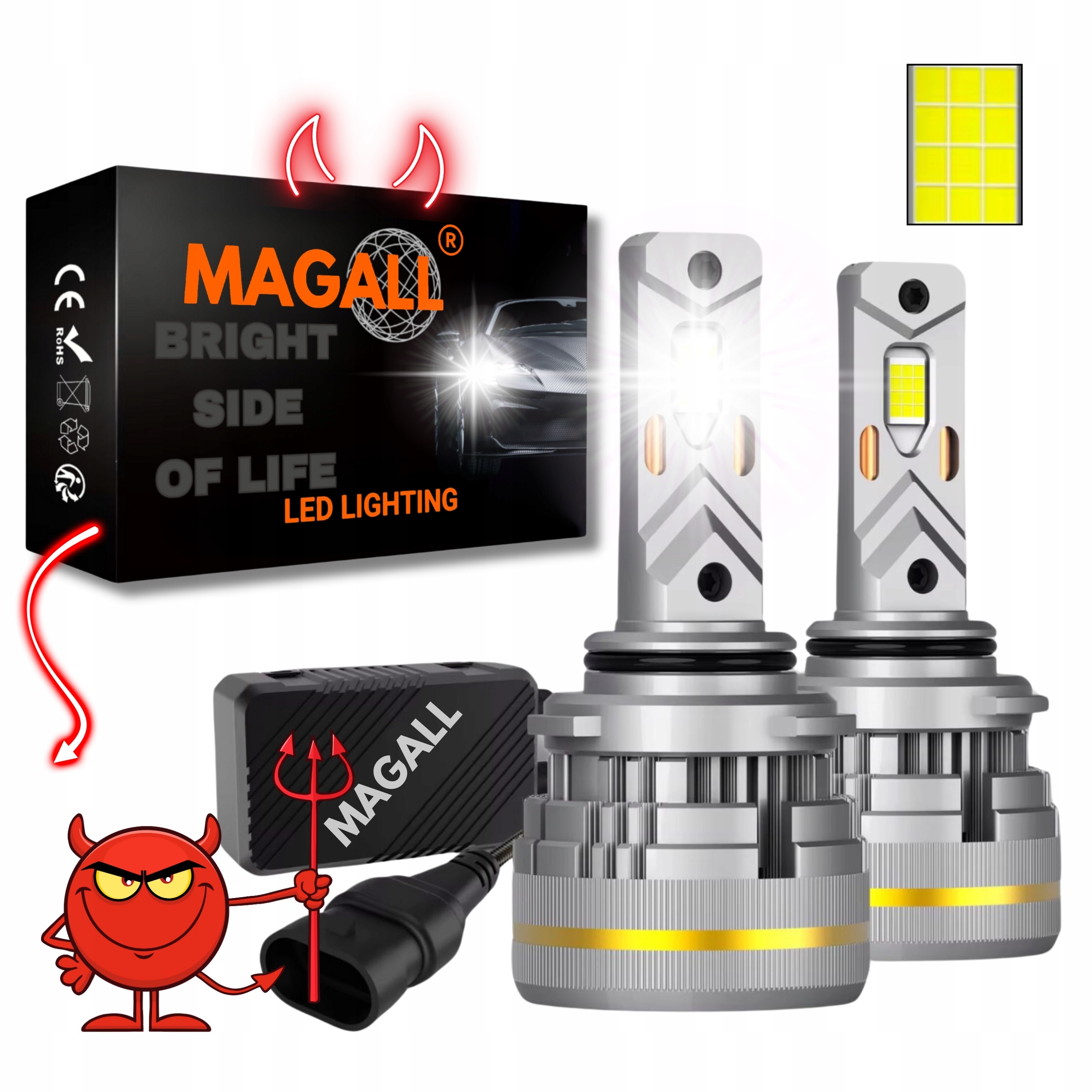 Žiarovky HB4 Led Canbus Magall Lucifer Veľmi Silné Svetlo 48000LM 200W