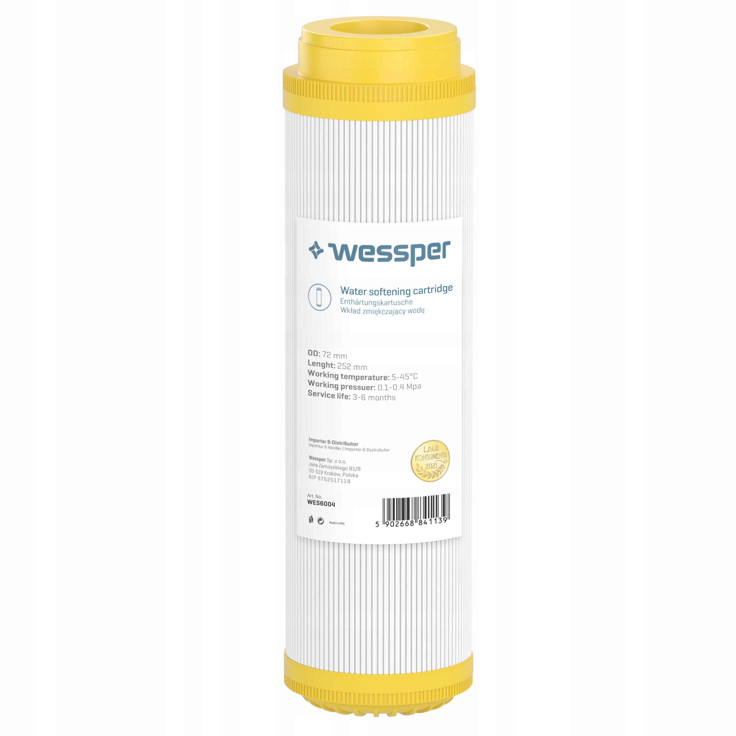 

Wessper Filtr Wkład Zmiękczający Wodę 10 Cali