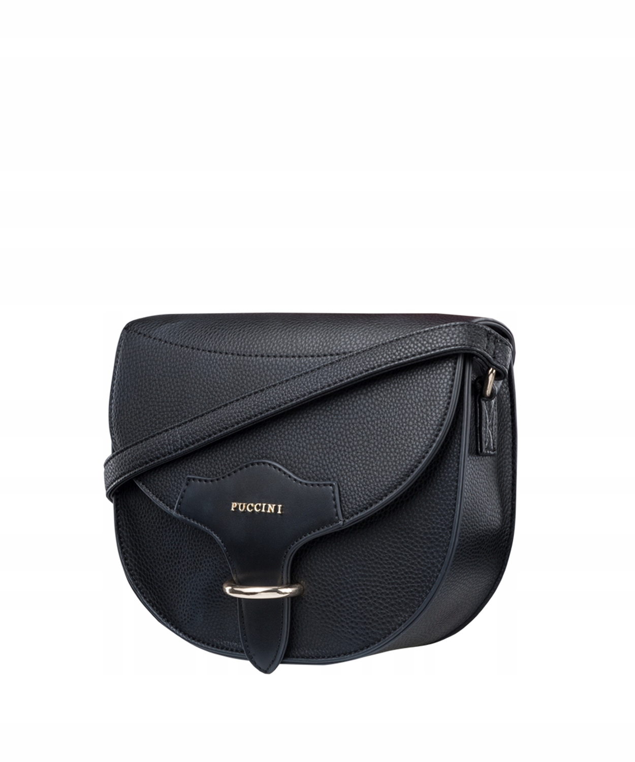 Torebka Damska Listonoszka Mała Usztywniana Puccini Czarna BML010 1