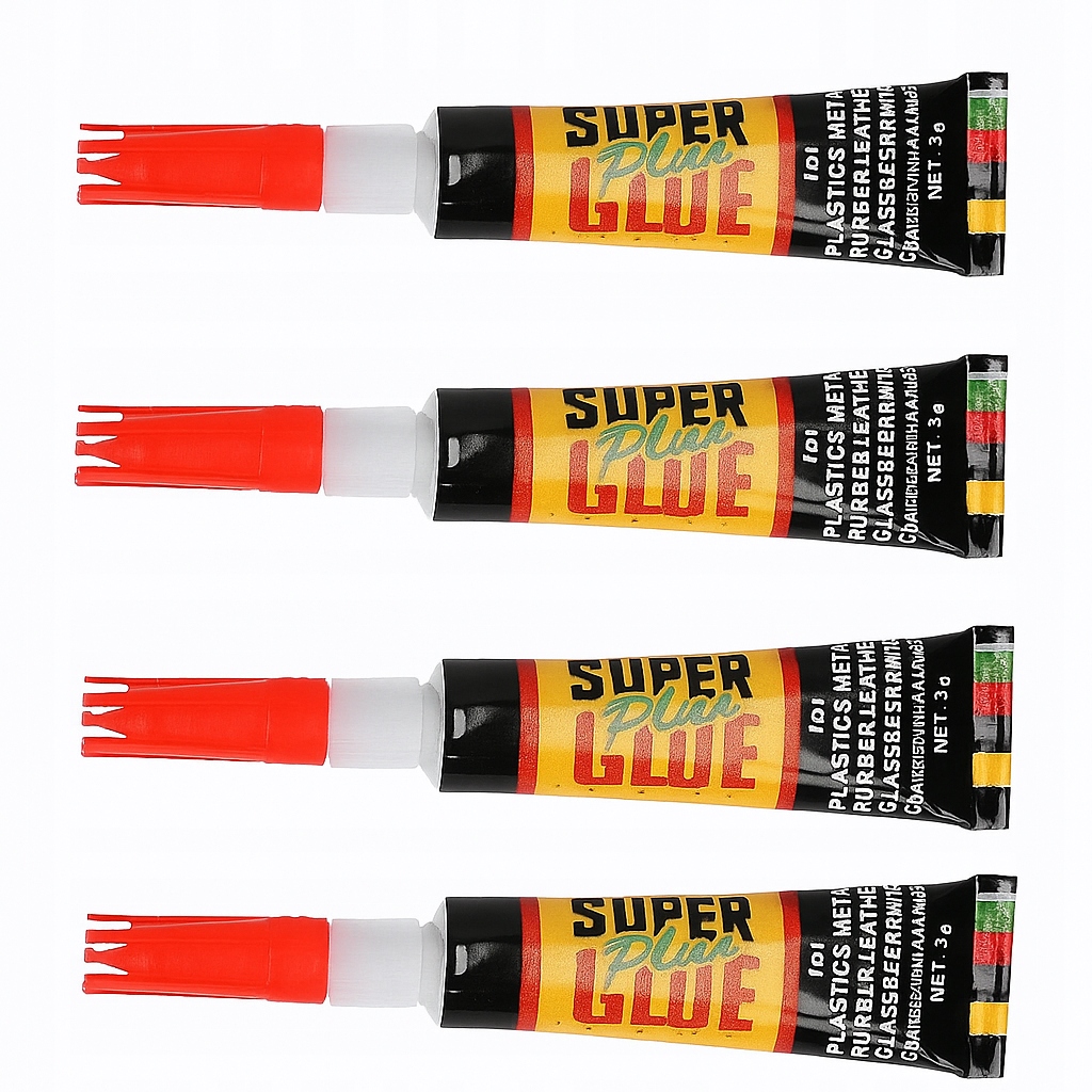 Klej Szybki Uniwersalny Szybkoschnący Glue Plus Błyskawiczny 4 Szt