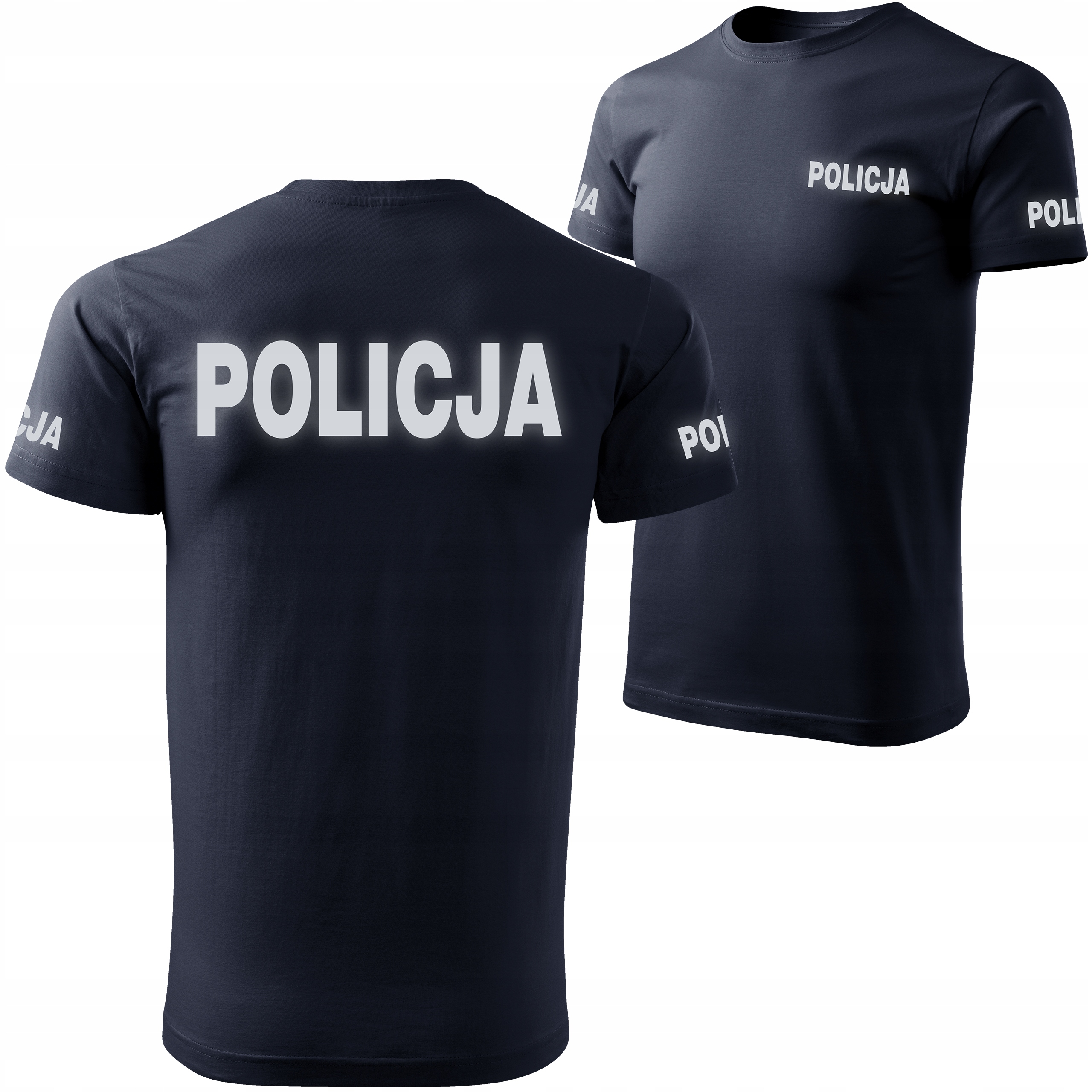 

Lekka Koszulka Policja T-shirt Odblaskowy 160g