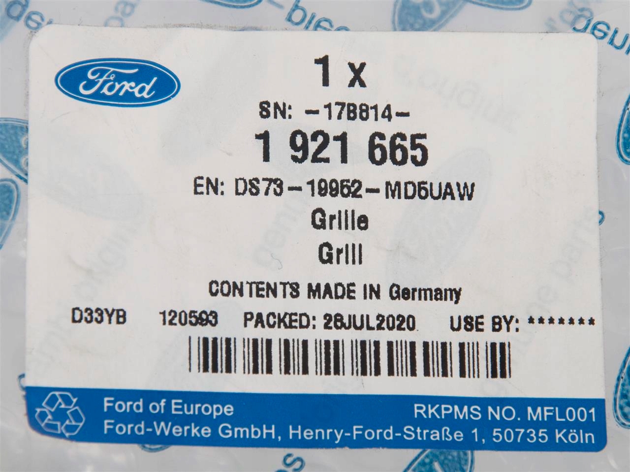 RAMKA PRAWA HALOGENU MONDEO 14 Car type Passenger cars