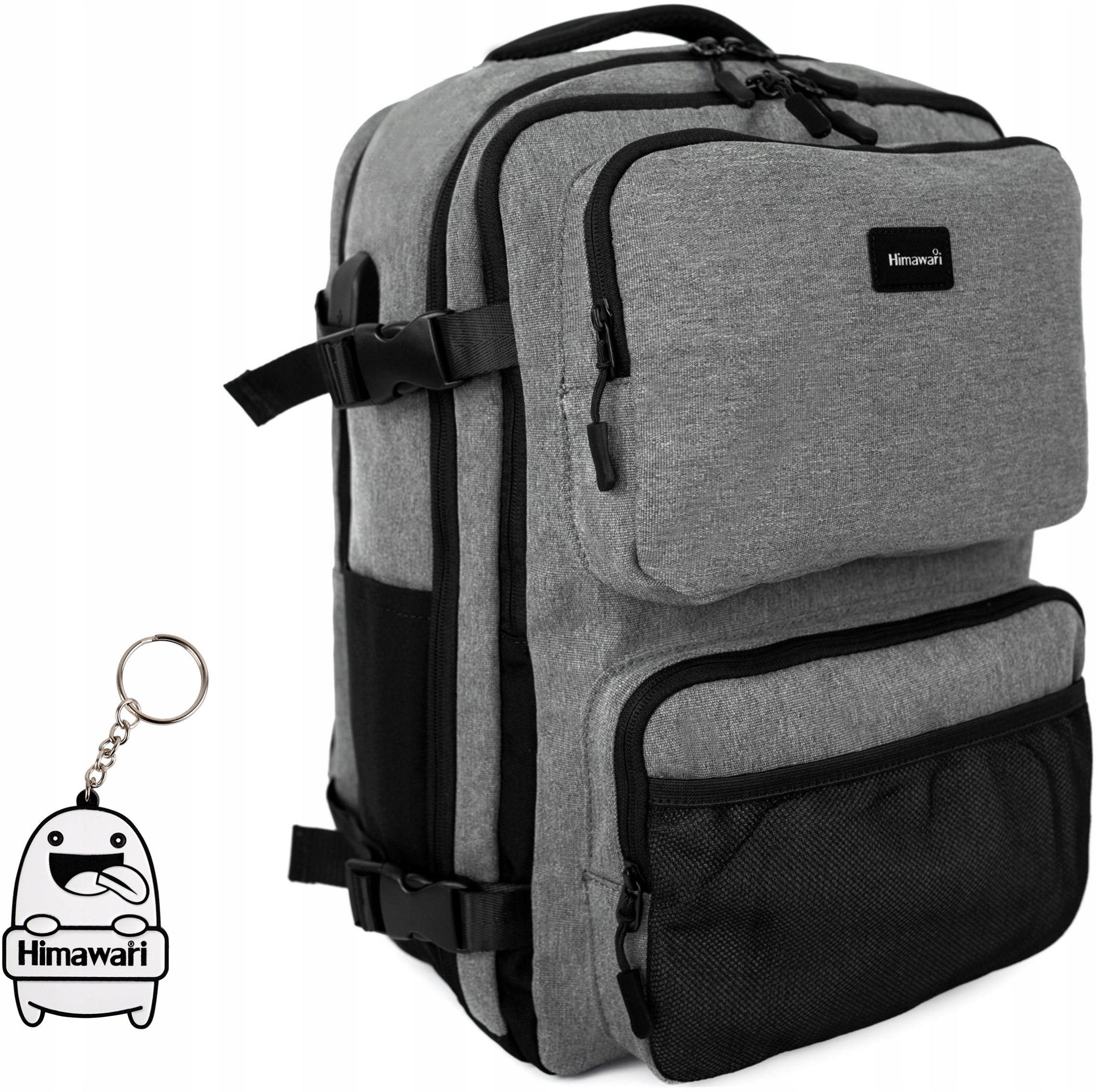 Batoh pro muže Himawari Box XL do práce do školy, velký, lehký, šedý