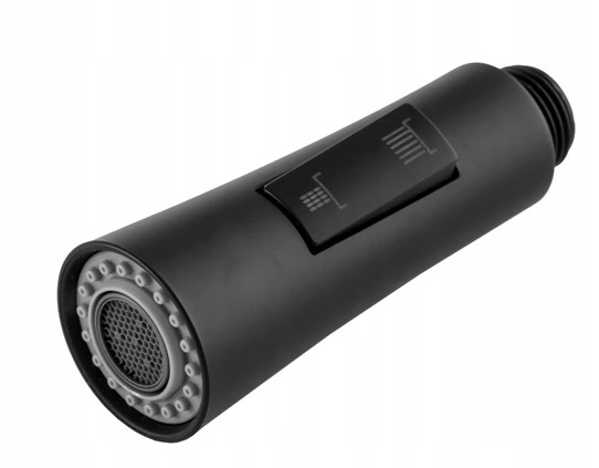 SŁUCHAWKA DO BATERII Z WYCIĄGANĄ CZARNY MATOWA Linia NEW