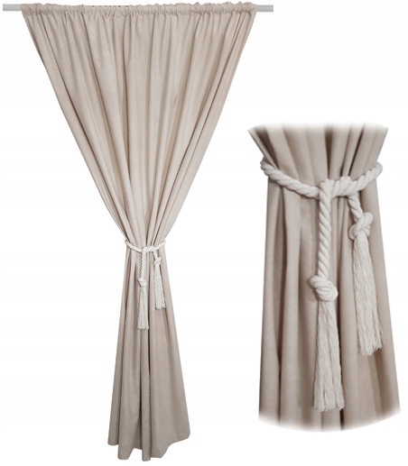 ZASŁONA na miarę BOHO chwosty ZASŁONY NA WYMIAR od 100cm do 200cm długości Długość 0 cm