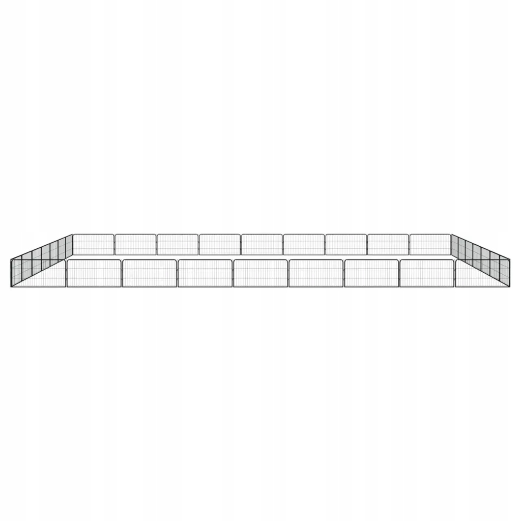 Levně vidaXL Kotec pro psa, 32 panelů, černá, 100 x 50 cm, ocel