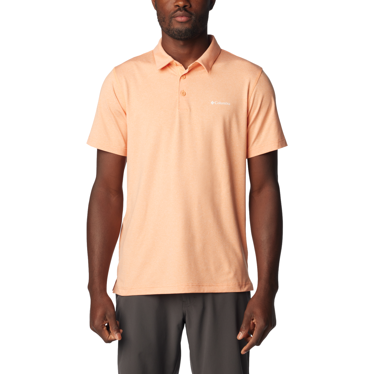 Pánská Polokošile Polyester polo tričko Columbia Tech Trail [s] oranžové