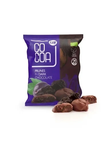 3x Kalifornské Švestky V Tmavé Čokoládě Bio 70 g Cocoa