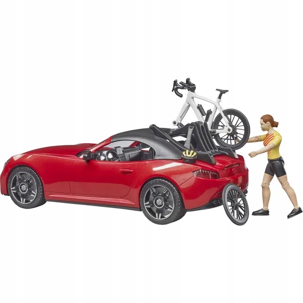 Bruder Samochód typu roadster + kolarka 03485 Płeć chłopcy dziewczynki