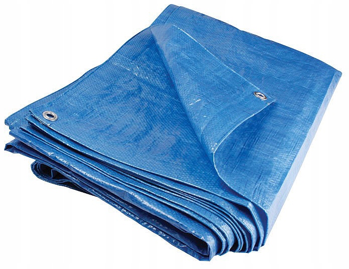 PLANDEKA MOCNA OKRYCIE PIERŚCIENIE NA SAMOCHÓD BASEN NIEBIESKA 6X10M 50G/M2