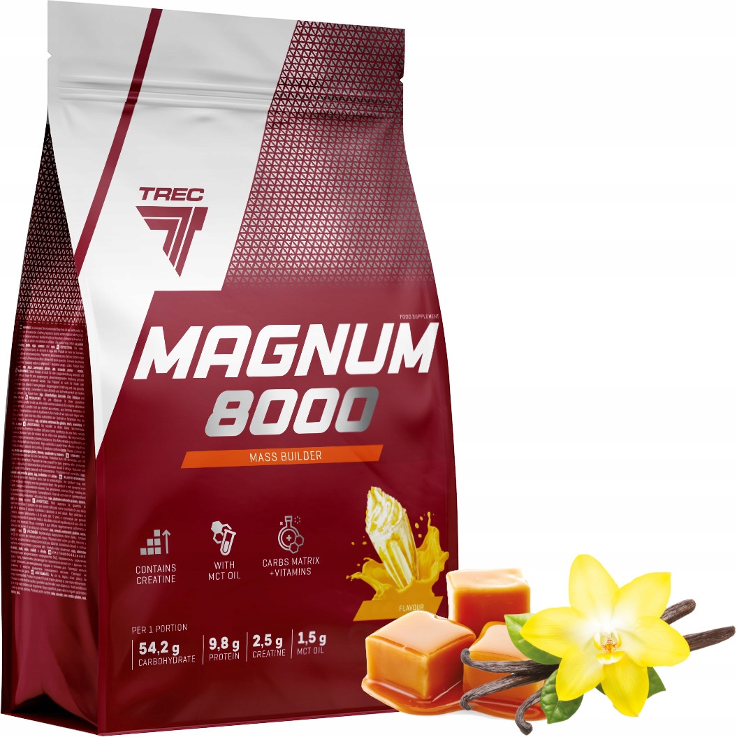 Trec Magnum 8000 5450G Gainer S Kreatinem Olej Mct Protein Whey Protein Wpc
