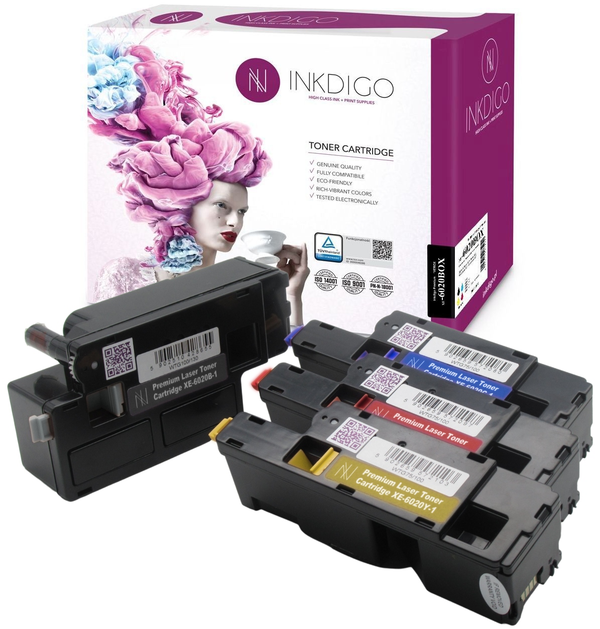 

4x Toner Do Drukarki Xerox 6020 6022 6025 6027