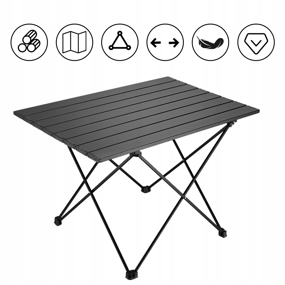 Skládací Plážový Stůl Hliníkový Lehký Přenosný Kemping Voděodolný Set
