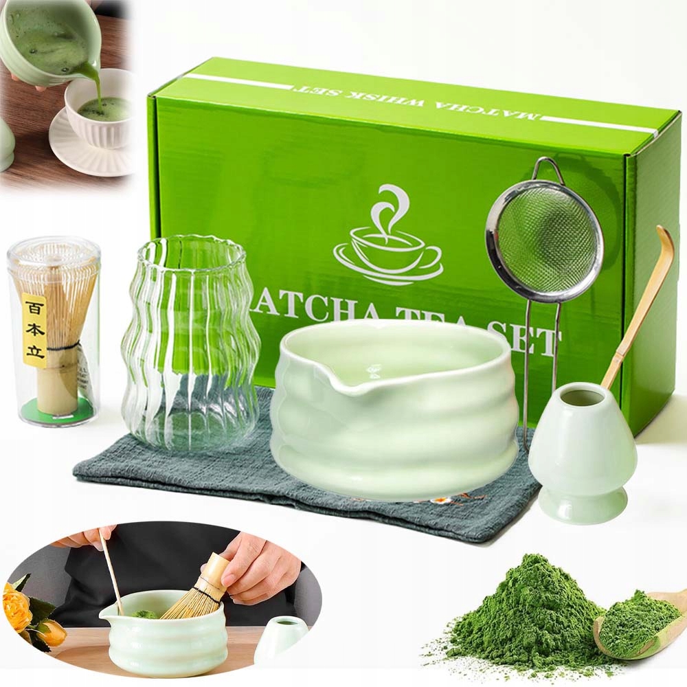 Levně Dárková Sada Sada Matcha Čaje Sada Na Přípravu Matcha 7 Ks