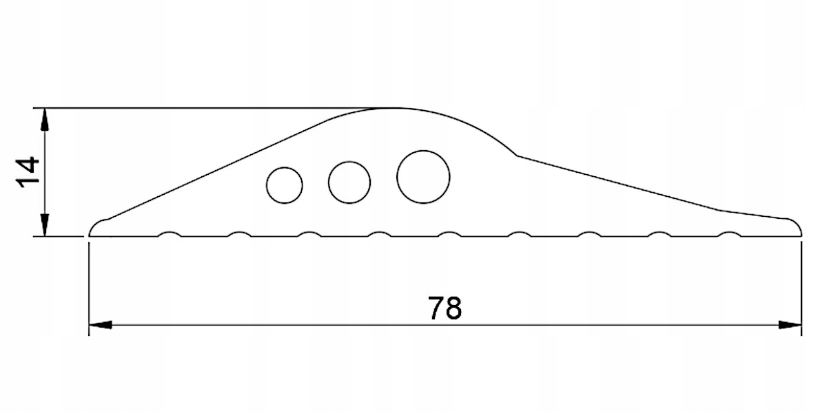 Uszczelka garażowa próg do bramy 78x14mm 4m Marka WPZTS