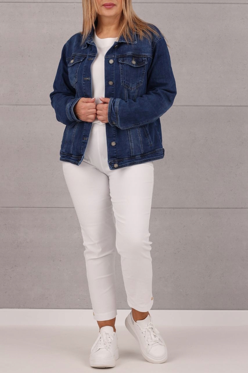 JEANSOWA KATANA DUŻE ROZMIARY RAMONESKA OVERSIZE LUŹNA KURTKA ELEGANCKA Płeć kobieta