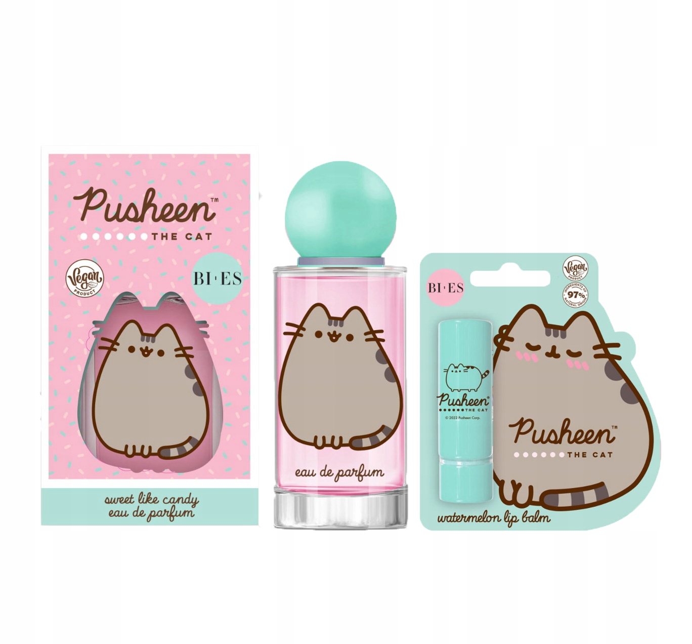 

Zestaw Pusheen Woda Perumowana Pomadka Arbuz