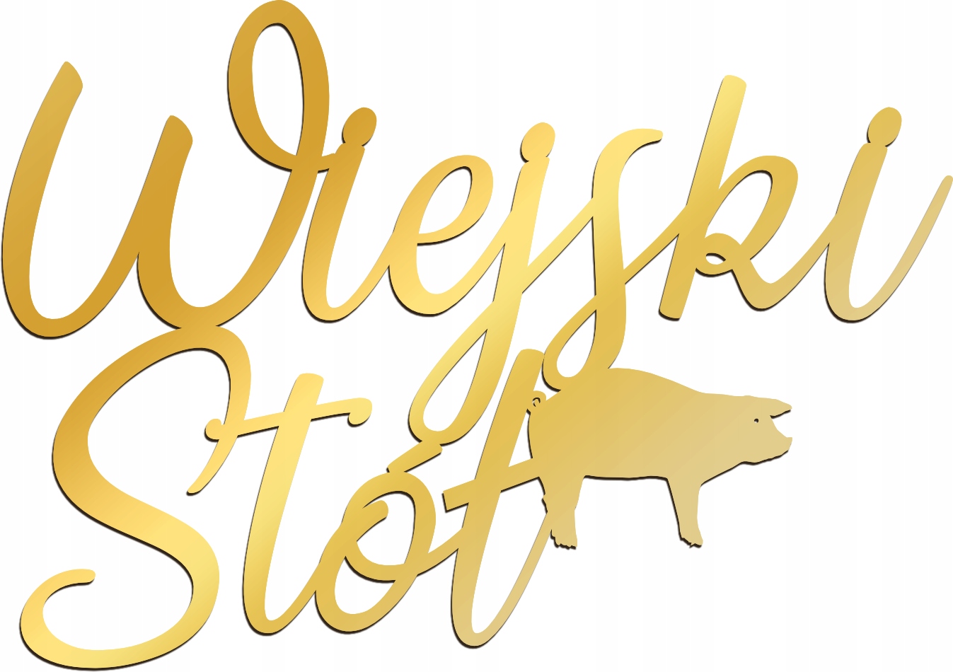 

Wiejski Stół Napis Na Stół Wesele Ślub Złoty