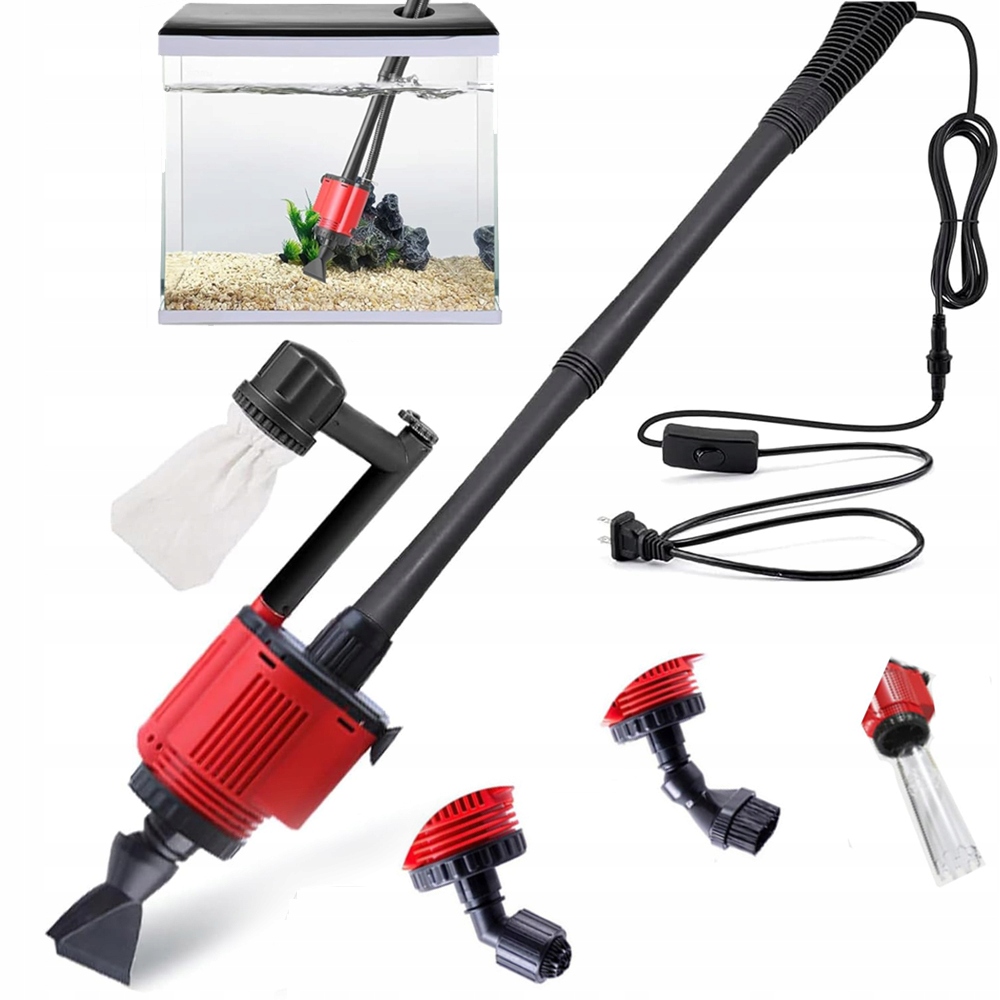Akvarijní čistič pro škrábání a okysličování Elektrický Vysavač do akvária