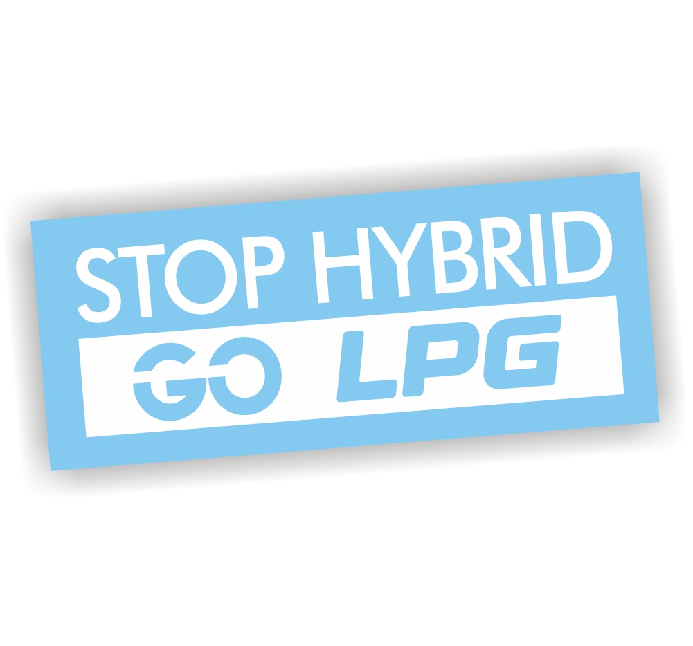 Naklejka Stop Hybrid Go Lpg kolor Biały śmieszne naklejki na samochód auto!