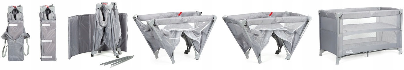 ŁÓŻECZKO TURYSTYCZNE DOSTAWNE DWUPOZIOMOWE MOOLINO Kod producenta SLIDE LG BED